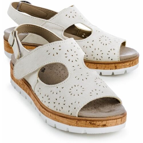 Avena Hallux Velours-Sandalenschuh - Hellgrau - female - Size: 41
