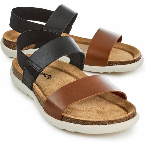 Avena Kork-Sandale Zehenfreiheit - Schwarz-Braun - female - Size: 38