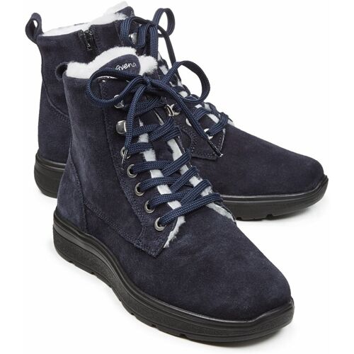 Avena Hallux-Stiefelette Lammfell - Marine - female - Size: 37