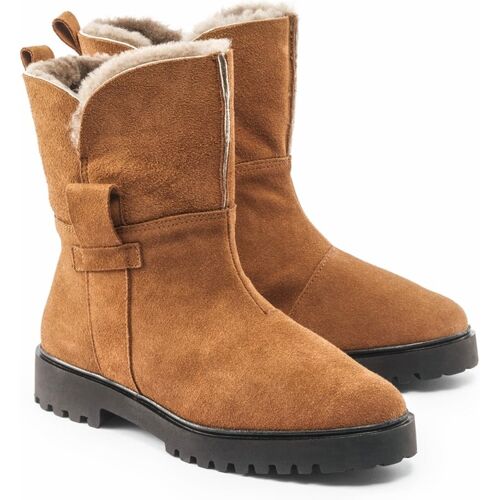 Avena Hallux-Bootie Lammfell - Cognac - female - Size: 41