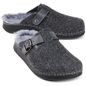 Avena Lammfell-Pantolette Wollfilz - Anthrazit - male - Size: 41 Avena Lammfell-Pantolette Wollfilz - Anthrazit - male - Size: 41