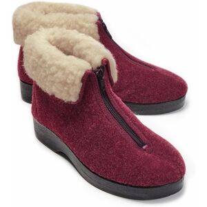 OrtoMed Reißverschluss-Hausschuh Thermo - Bordeaux - female - Size: 38 OrtoMed Reißverschluss-Hausschuh Thermo - Bordeaux - female - Size: 38