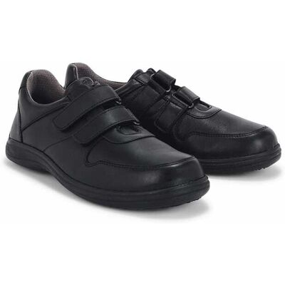 Avena Hallux Leder Doppelklettschuh - Schwarz - male - Size: 41 Avena Hallux Leder Doppelklettschuh - Schwarz - male - Size: 41