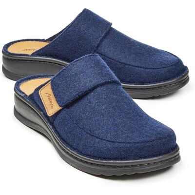 Avena Wollfilz-Klett-Pantolette - Marine - male - Size: 42 Avena Wollfilz-Klett-Pantolette - Marine - male - Size: 42