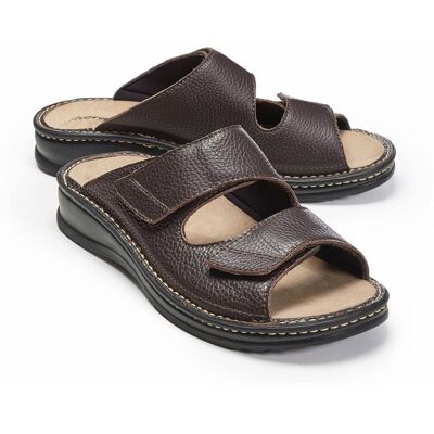Avena Hallux-Klettpantolette Supersoft - Braun - male - Size: 40 Avena Hallux-Klettpantolette Supersoft - Braun - male - Size: 40