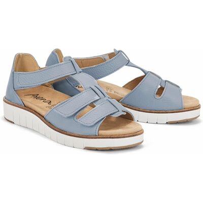 Avena Hirschleder-Klett Sandalenschuh - Hellblau - female - Size: 41 Avena Hirschleder-Klett Sandalenschuh - Hellblau - female - Size: 41