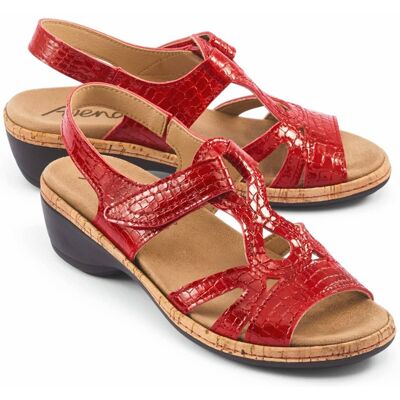 Avena City-Sandale Keilabsatz - Rot - female - Size: 41 Avena City-Sandale Keilabsatz - Rot - female - Size: 41