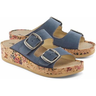 Avena Riemen-Pantolette Memory - Blau - female - Size: 36 Avena Riemen-Pantolette Memory - Blau - female - Size: 36