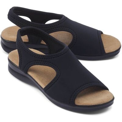 Avena Hallux-Sandale Superstretch - Schwarz - female - Size: 37 Avena Hallux-Sandale Superstretch - Schwarz - female - Size: 37