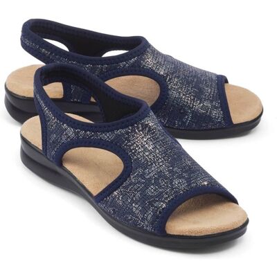 Avena Hallux-Sandale Superstretch - Blau metallic - female - Size: 38 Avena Hallux-Sandale Superstretch - Blau metallic - female - Size: 38