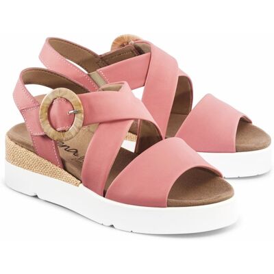 Avena Hallux-Klettsandale Keilabsatz - Rosé-Apricot - female - Size: 40 Avena Hallux-Klettsandale Keilabsatz - Rosé-Apricot - female - Size: 40