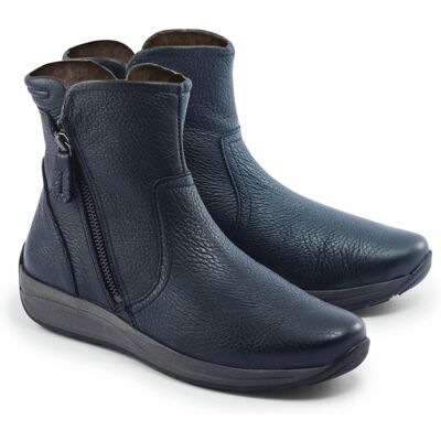 Avena Hirschleder-Bootie Warmfutter - Blau - female - Size: 37 Avena Hirschleder-Bootie Warmfutter - Blau - female - Size: 37