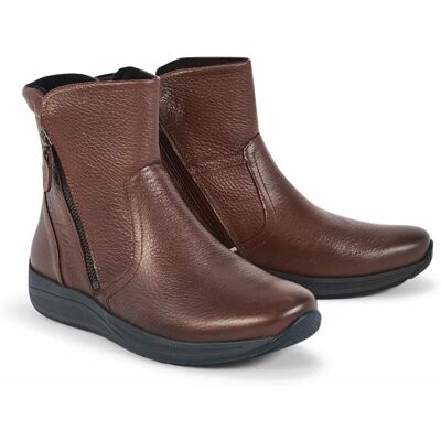 Avena Hirschleder-Bootie Warmfutter - Cognac - female - Size: 40 Avena Hirschleder-Bootie Warmfutter - Cognac - female - Size: 40