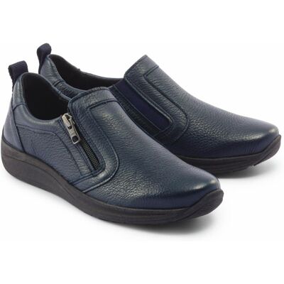 Avena Hirschleder-Slipper Komfort - Blau - female - Size: 38 Avena Hirschleder-Slipper Komfort - Blau - female - Size: 38