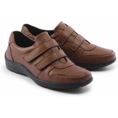 Avena Hirschleder-Klettslipper - Cognac - female - Size: 37 Avena Hirschleder-Klettslipper - Cognac - female - Size: 37