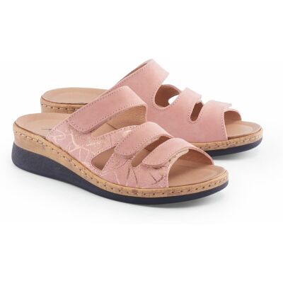 Avena Korkfußbett-Pantolette 3er-Klett - Rosa - female - Size: 42 Avena Korkfußbett-Pantolette 3er-Klett - Rosa - female - Size: 42