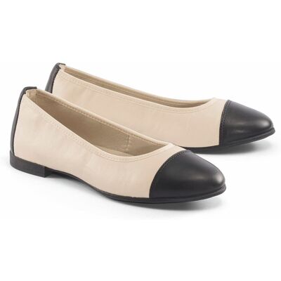 Avena Hallux-Ballerina Coco - Beige-Schwarz - female - Size: 41 Avena Hallux-Ballerina Coco - Beige-Schwarz - female - Size: 41