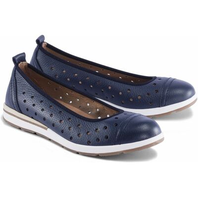 Avena Hirschleder-Ballerina Sommerleicht - Marine - female - Size: 36 Avena Hirschleder-Ballerina Sommerleicht - Marine - female - Size: 36