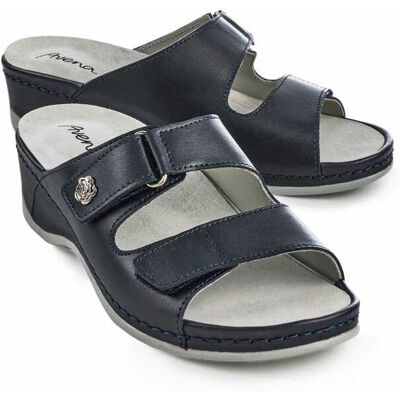 Avena Klett-Pantolette-Memory - Dunkelblau - female - Size: 38 Avena Klett-Pantolette-Memory - Dunkelblau - female - Size: 38