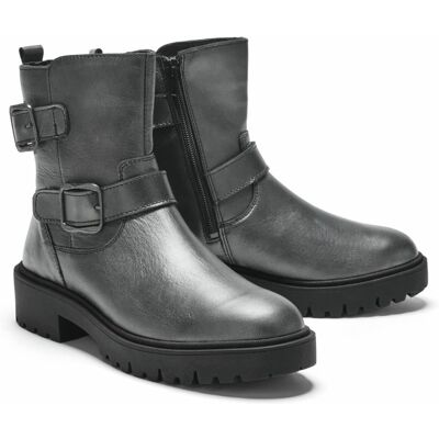 Avena Hallux-Stiefelette Reißverschluss - Silber Metalic - female - Size: 42 Avena Hallux-Stiefelette Reißverschluss - Silber Metalic - female - Size: 42