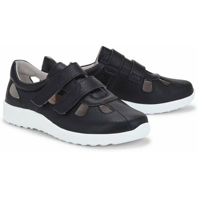 Avena Hirschleder-Klettschuh Komfortweite - Schwarz - female - Size: 42 Avena Hirschleder-Klettschuh Komfortweite - Schwarz - female - Size: 42