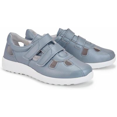 Avena Hirschleder-Klettschuh Komfortweite - Hellblau - female - Size: 42 Avena Hirschleder-Klettschuh Komfortweite - Hellblau - female - Size: 42