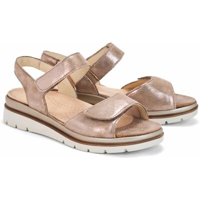 Fidelio-Hallux Klettsandale - Beige glänzend - female - Size: 38 Fidelio-Hallux Klettsandale - Beige glänzend - female - Size: 38