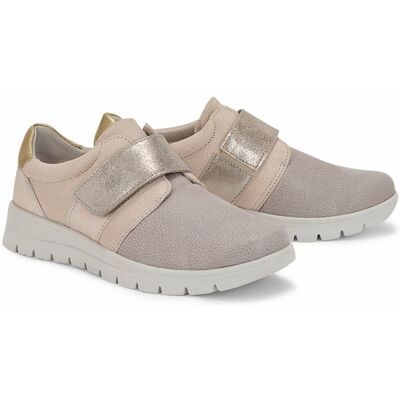 Avena Hallux-Klettschuh Superstretch - Beige metallic - female - Size: 40 Avena Hallux-Klettschuh Superstretch - Beige metallic - female - Size: 40