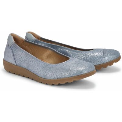 Avena Hallux-Ballerina Flechtglanz - Hellblau - female - Size: 39 Avena Hallux-Ballerina Flechtglanz - Hellblau - female - Size: 39