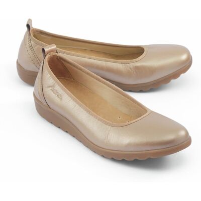 Avena Hallux-Ballerina Supersoft - Beige-Glänzend - female - Size: 39 Avena Hallux-Ballerina Supersoft - Beige-Glänzend - female - Size: 39