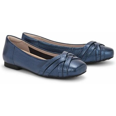 Avena Hirschleder-Edel Ballerina - Blau - female - Size: 37 Avena Hirschleder-Edel Ballerina - Blau - female - Size: 37