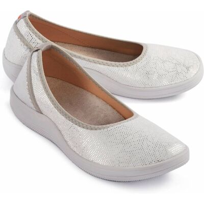 Avena Hallux-Softslipper Naturform - Weiß-Silber - female - Size: 39 Avena Hallux-Softslipper Naturform - Weiß-Silber - female - Size: 39