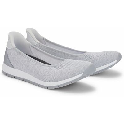 Avena Hallux-Schlupf Ballerina Memory - Weiß-Silber - female - Size: 39 Avena Hallux-Schlupf Ballerina Memory - Weiß-Silber - female - Size: 39