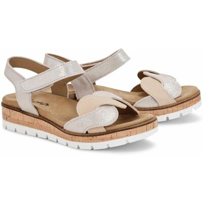 Avena Klett-Sandale Wellenglanz - Beige - female - Size: 38 Avena Klett-Sandale Wellenglanz - Beige - female - Size: 38
