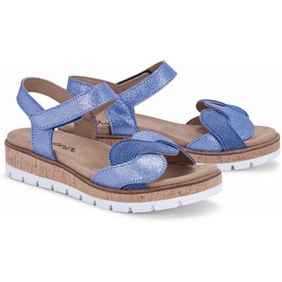 Avena Klett-Sandale Wellenglanz - Blau - female - Size: 39 Avena Klett-Sandale Wellenglanz - Blau - female - Size: 39