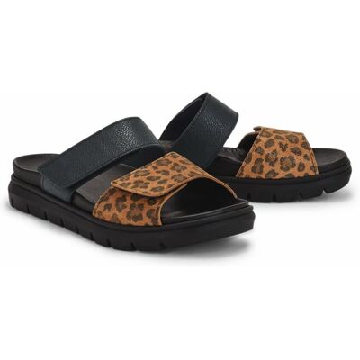 Avena Hallux-Klett Pantolette Exotik - Schwarz-Braun - female - Size: 41 Avena Hallux-Klett Pantolette Exotik - Schwarz-Braun - female - Size: 41