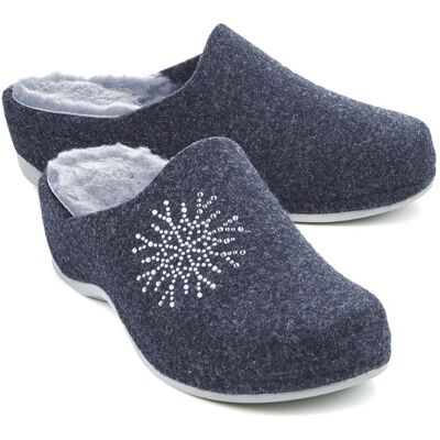 Avena Lammfell-Pantolette Rückenfit - Marine - female - Size: 40 Avena Lammfell-Pantolette Rückenfit - Marine - female - Size: 40