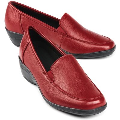 Avena Hirschleder-Slipper - Rot - female - Size: 37 Avena Hirschleder-Slipper - Rot - female - Size: 37