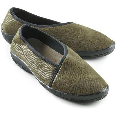 Avena Hallux-Soft-Slipper Fußschmeichler - Khaki animal - female - Size: 36 Avena Hallux-Soft-Slipper Fußschmeichler - Khaki animal - female - Size: 36