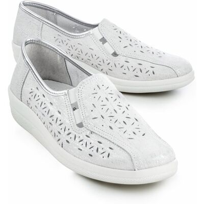 Avena Luftpolster-Bequemslipper - Silber metallic - female - Size: 41 Avena Luftpolster-Bequemslipper - Silber metallic - female - Size: 41