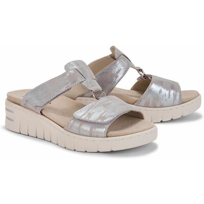 Avena Klett-Pantolette T-Spange - Silber - female - Size: 41 Avena Klett-Pantolette T-Spange - Silber - female - Size: 41
