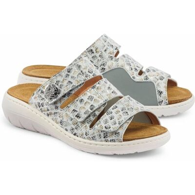 Avena Hallux-Klett-Pantolette Superweich - Beige-Silber - female - Size: 40 Avena Hallux-Klett-Pantolette Superweich - Beige-Silber - female - Size: 40