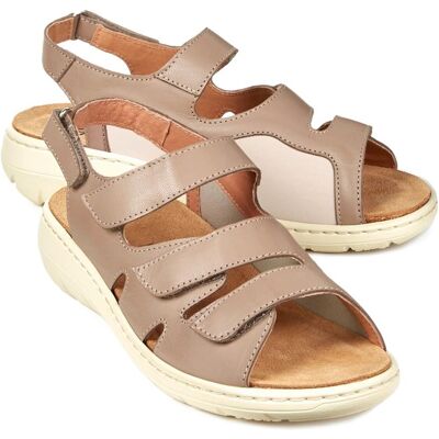 Avena Hallux-Sandale Stretcheinsatz - Taupe - female - Size: 39 Avena Hallux-Sandale Stretcheinsatz - Taupe - female - Size: 39