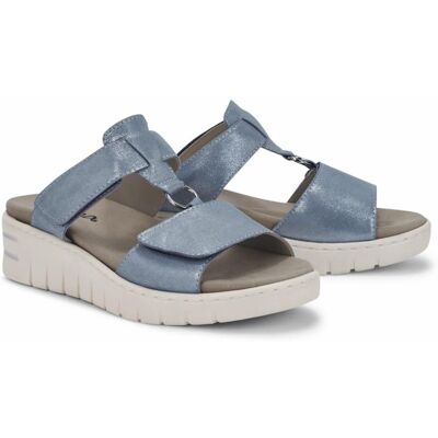 Avena Klett-Pantolette T-Spange - Hellblau - female - Size: 41 Avena Klett-Pantolette T-Spange - Hellblau - female - Size: 41