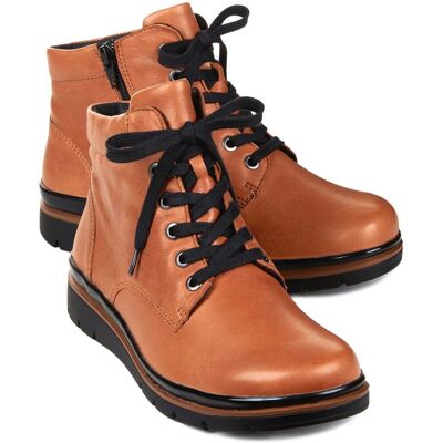 Fidelio Hallux-Stiefelette Luftpolster - Cognac - female - Size: 40.5 Fidelio Hallux-Stiefelette Luftpolster - Cognac - female - Size: 40.5