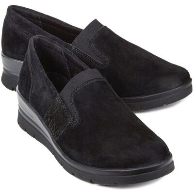 Avena Hallux-Slipper Keilabsatz - Schwarz - female - Size: 40 Avena Hallux-Slipper Keilabsatz - Schwarz - female - Size: 40