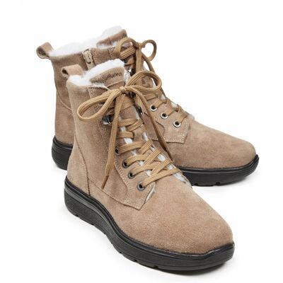 Avena Hallux-Stiefelette Lammfell - Taupe - female - Size: 40 Avena Hallux-Stiefelette Lammfell - Taupe - female - Size: 40