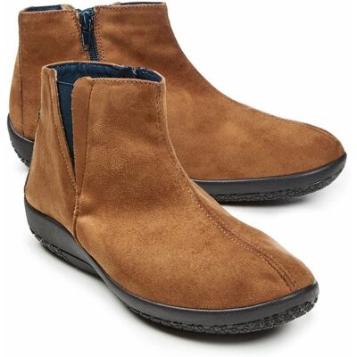 Avena Hallux-Stiefelette Samtweich - Cognac - female - Size: 37 Avena Hallux-Stiefelette Samtweich - Cognac - female - Size: 37