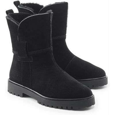 Avena Hallux-Bootie Lammfell - Schwarz - female - Size: 40 Avena Hallux-Bootie Lammfell - Schwarz - female - Size: 40