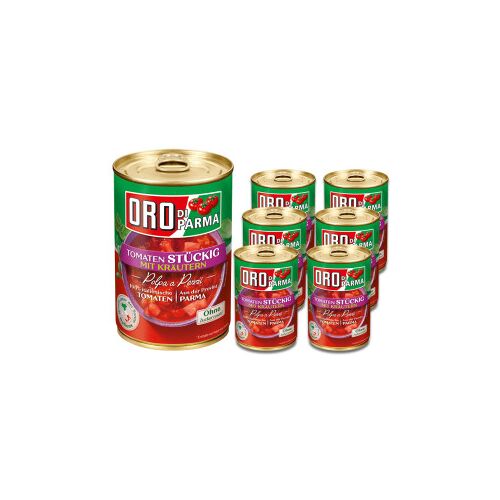 Oro di Parma Tomaten stückig mit Kräutern 6x400G